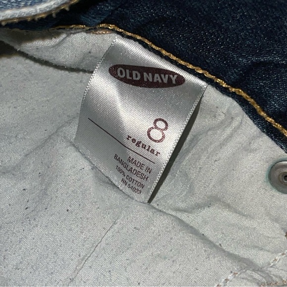 Old Navy Jeans Distressed Stonewash Stylish Paint Splatter Denim Size 8 - Picture 13 of 15